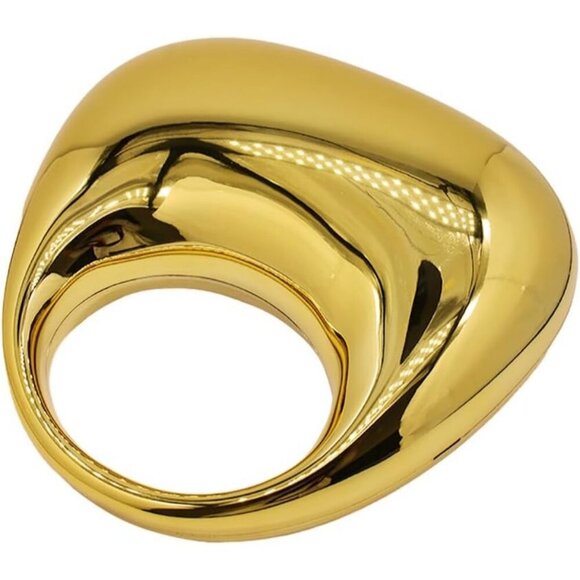 Cute Acrylic Clutch Handbag for Women Small Trendy Gold Purse Party & Cocktail - Picture 6 of 6